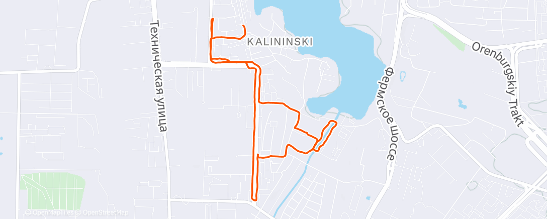 Map of the activity, Morning Run