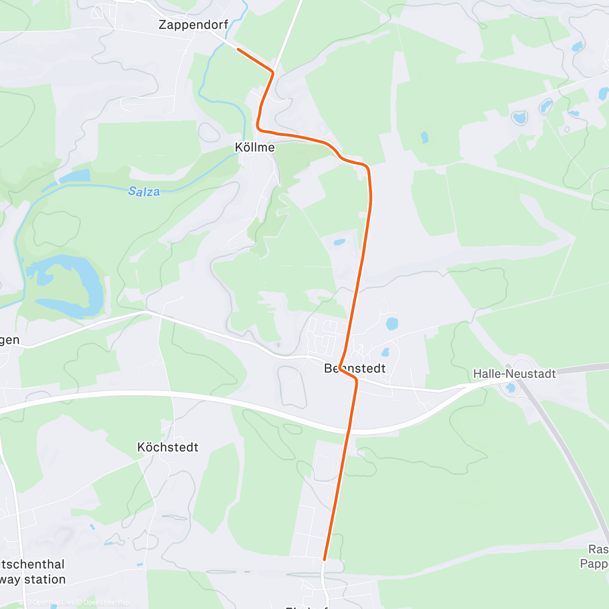 Map of the activity, Eisdorf (Bhf) ➡️ Home