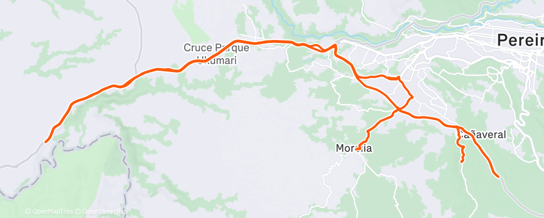 Map of the activity, Vuelta ciclista por la mañana