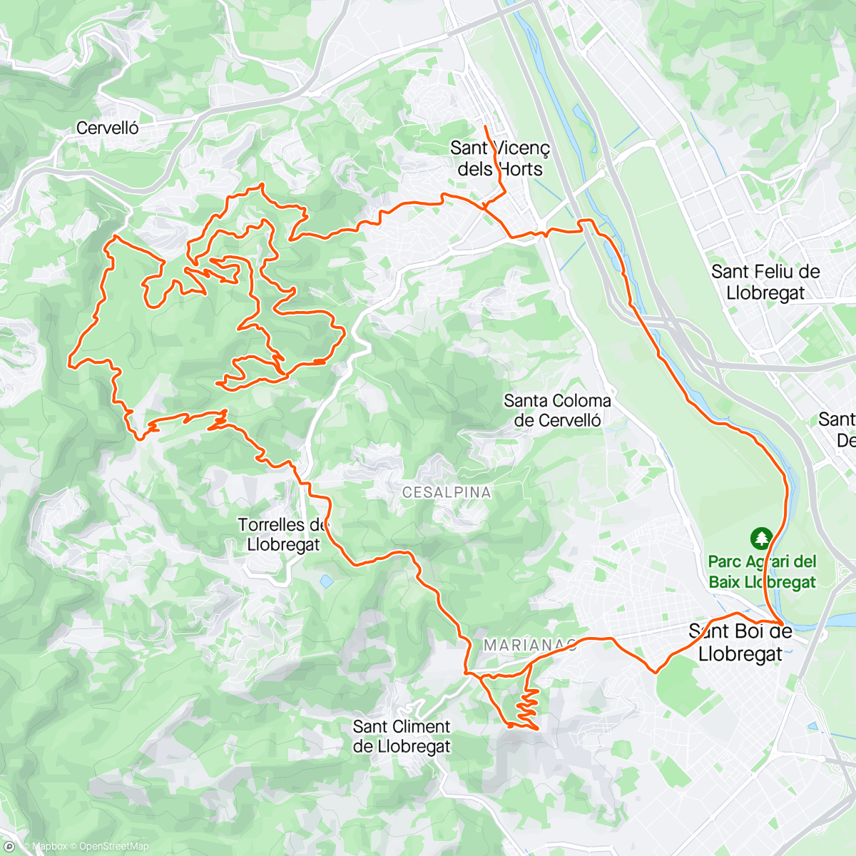 Map of the activity, Senderulos