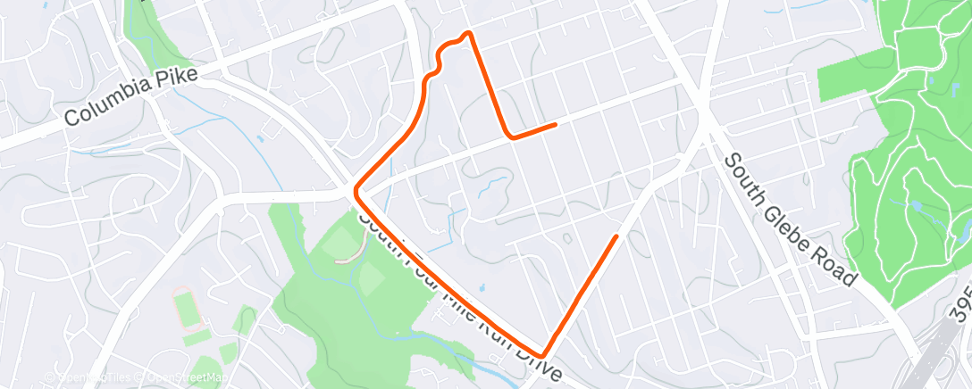 Map of the activity, Morning Run