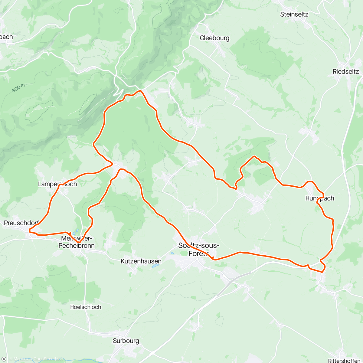 Map of the activity, Cyclisme