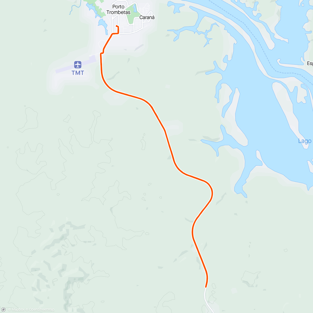 Map of the activity, Pedal rodoferrovia 🚴