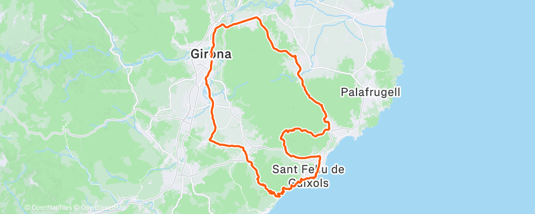 Mapa da atividade, Morning Ride