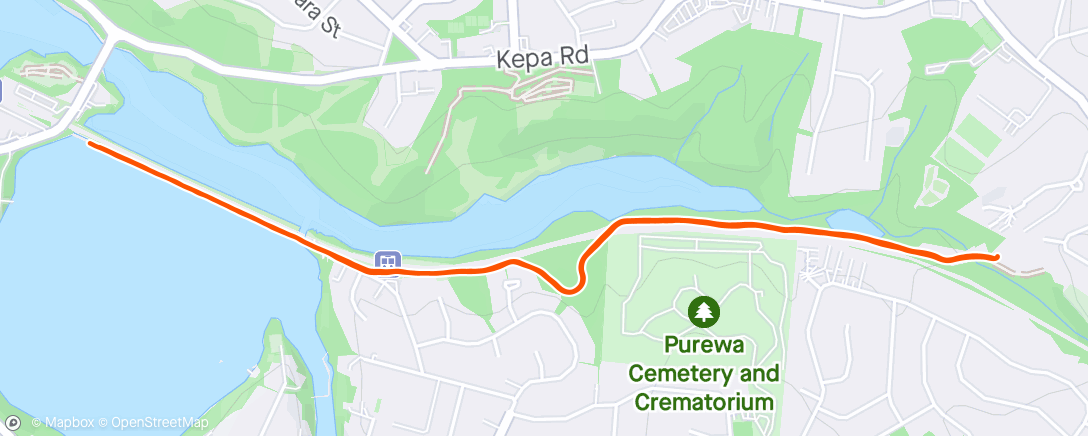 Mapa da atividade, Orakei Park Run