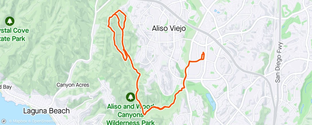 Mapa da atividade, Aliso and Wood Canyons Wilderness Park cholla rocket Cholla lynx so much fun