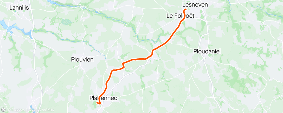 Map of the activity, Retour de Plabennec 🚴🌤️🌬️
