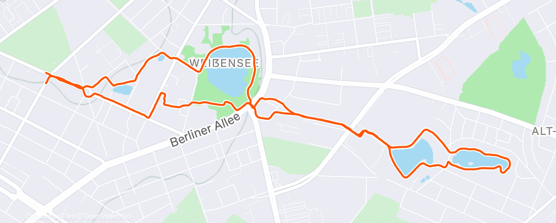 Map of the activity, Morning Run