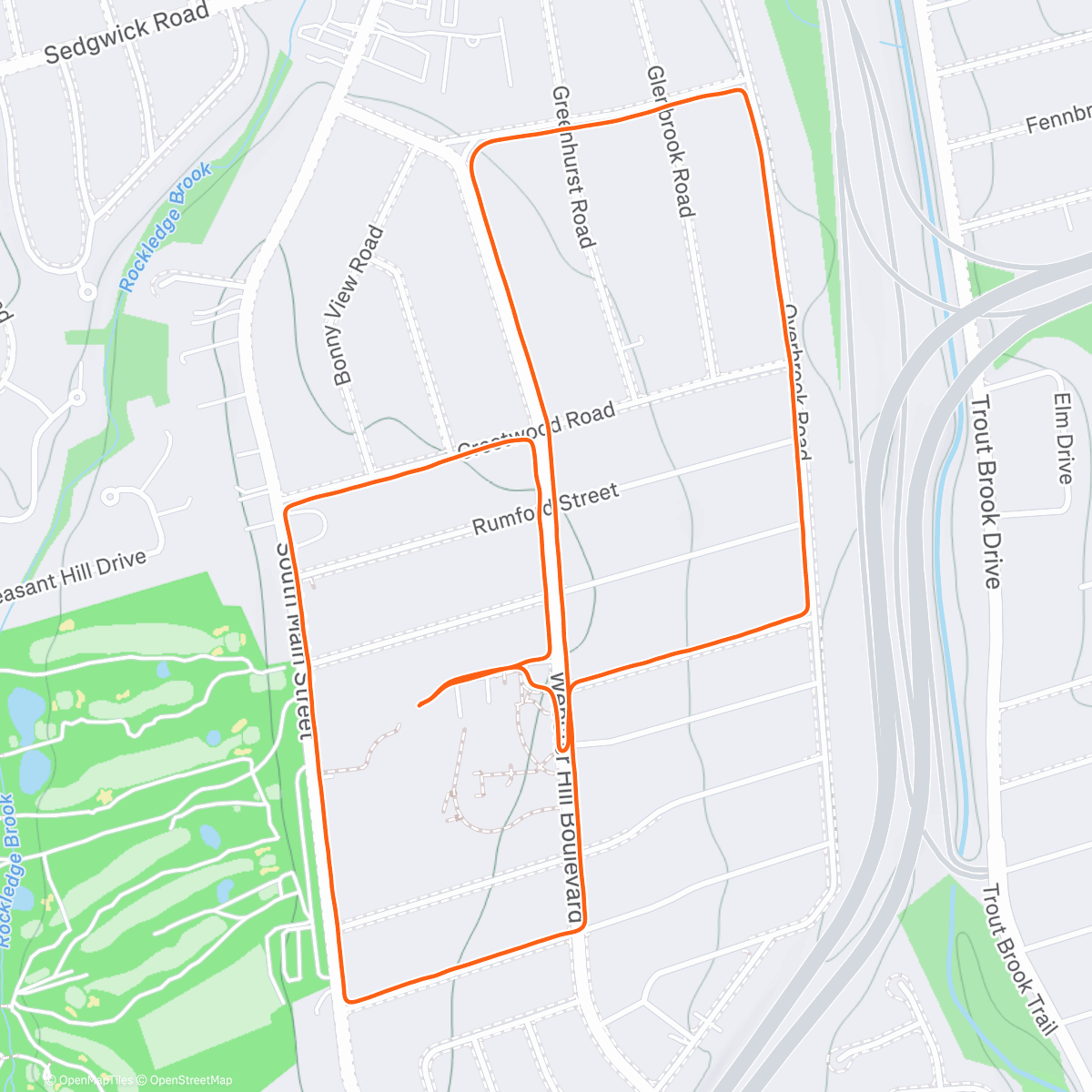 Map of the activity, Turkey Trot