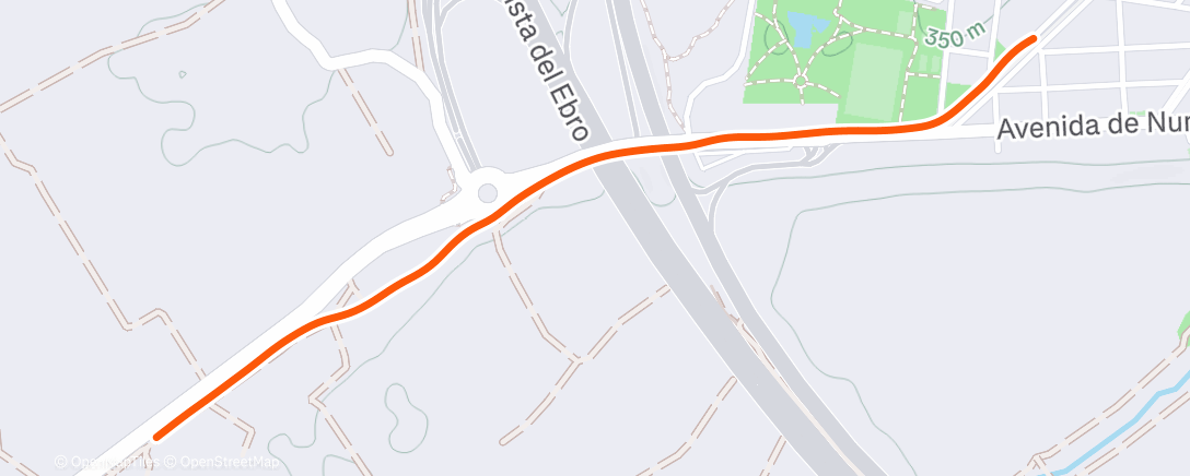 Map of the activity, Carrera de mañana