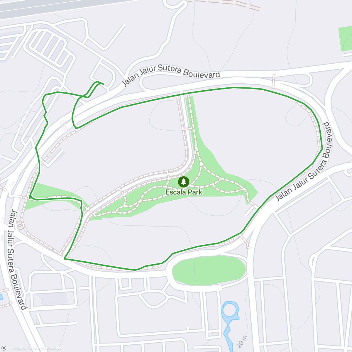 Map of the activity, Afternoon Walk