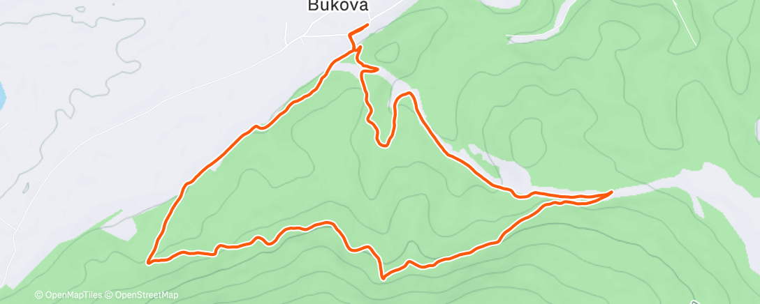 Map of the activity, Afternoon Trail Run