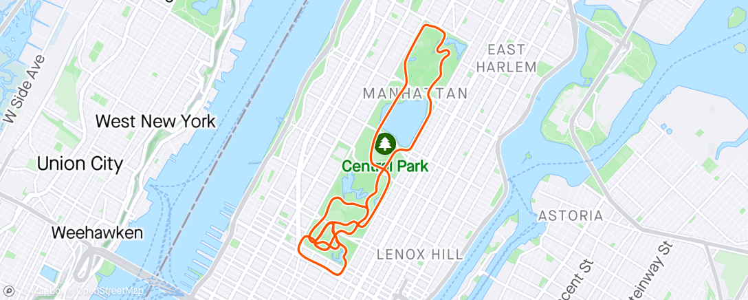 Map of the activity, Zwift - 10x2min Power Intervals in New York
