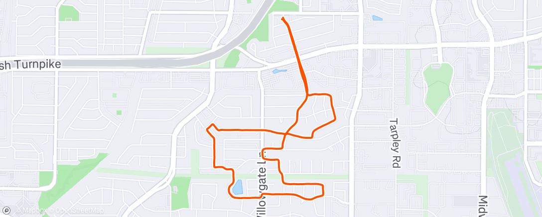 Map of the activity, Carrollton Walk ☁️