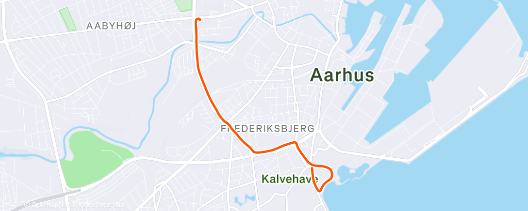 Map of the activity, Afternoon Run