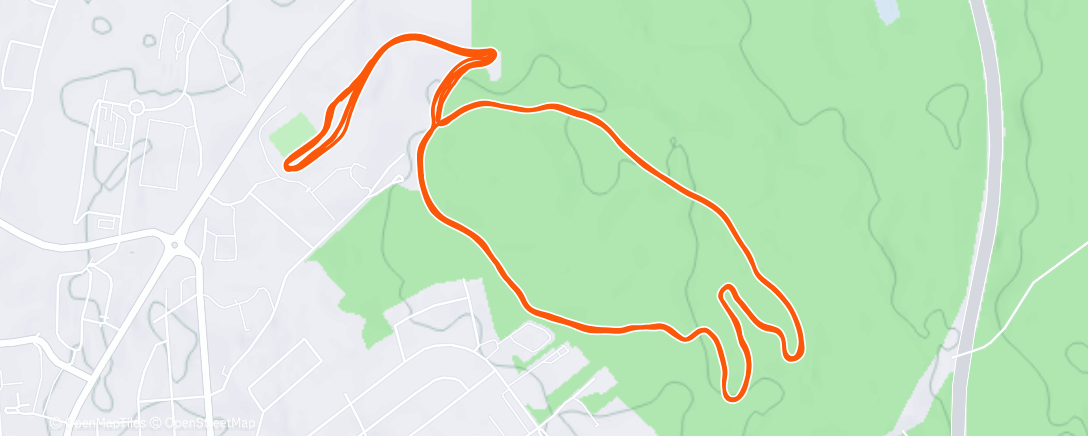 Map of the activity, Afternoon Nordic Ski