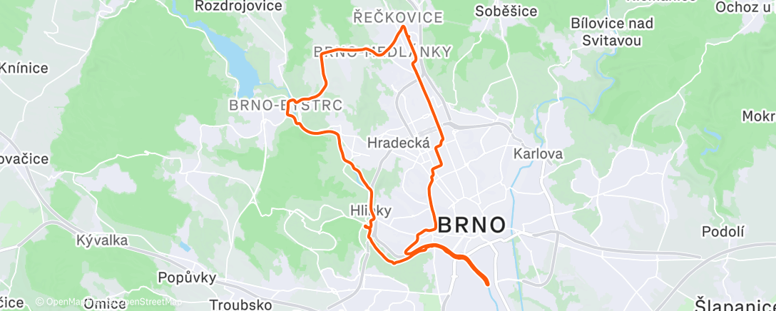 Map of the activity, Afternoon Ride