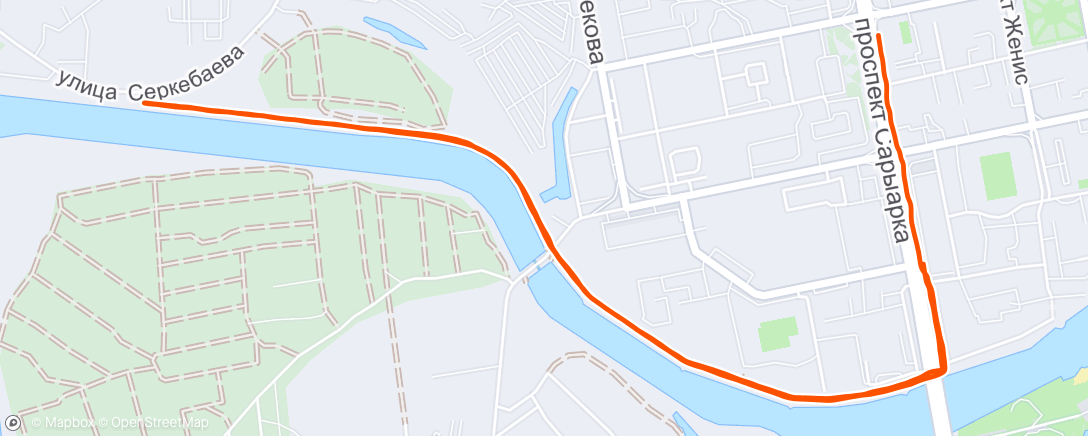 Map of the activity, Morning Run