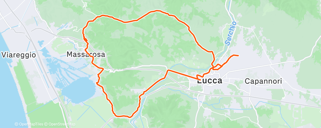 Map of the activity, Lunch Mountain Bike Ride