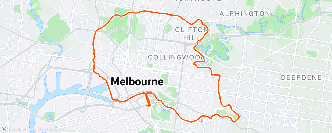 Map of the activity, Capital City Trail run