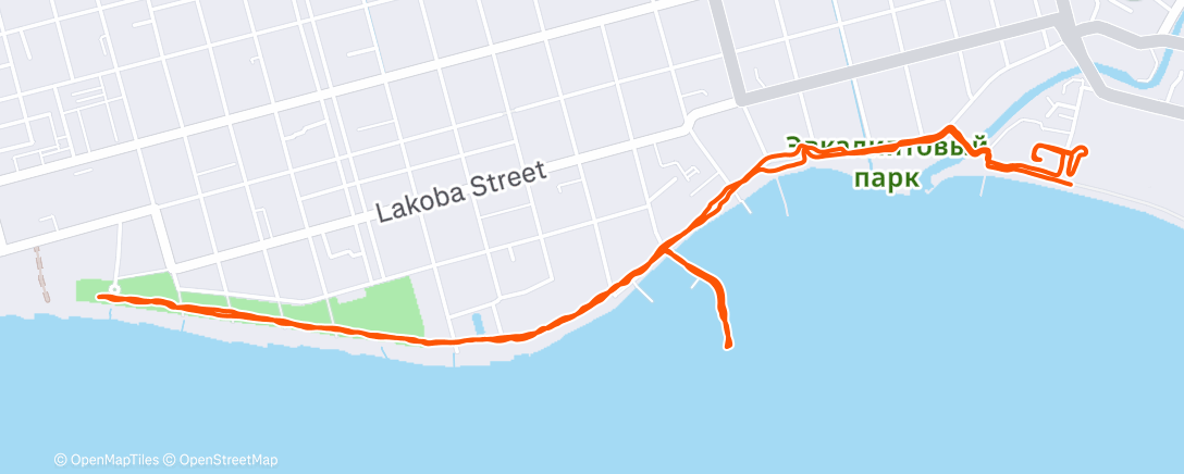 Map of the activity, Lunch Run
