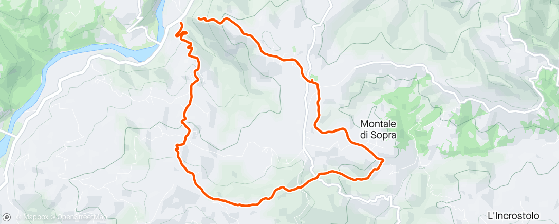 Карта физической активности (Sessione di mountain biking pomeridiana)