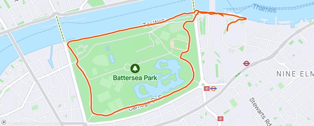 Map of the activity, Battersea 🌅