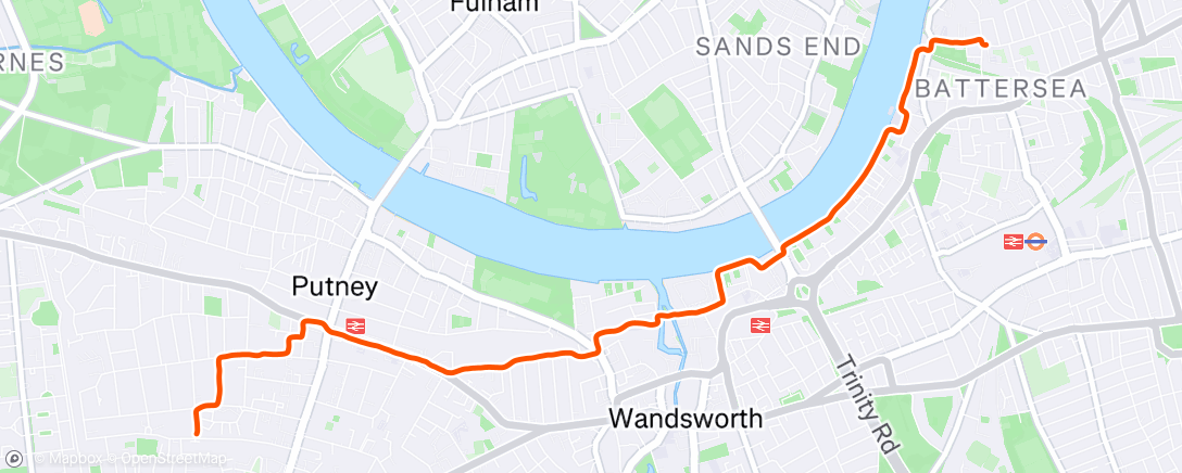 Map of the activity, Morning Run