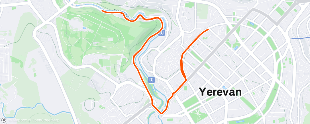 Map of the activity, Утренний забег