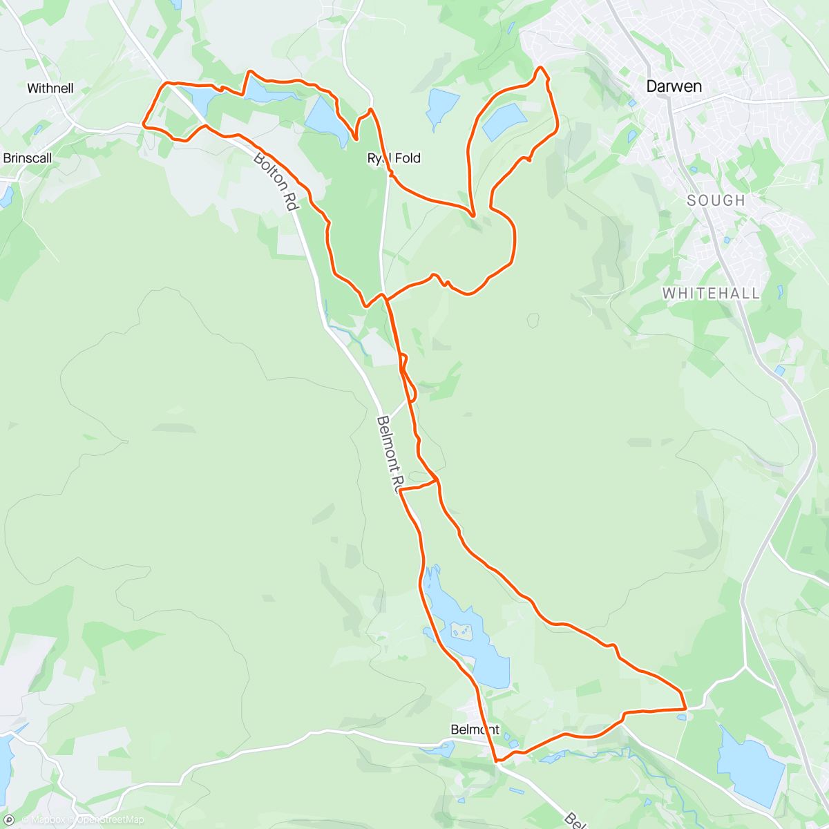 Karte der Aktivität „Mutley Darwen Moor loop”