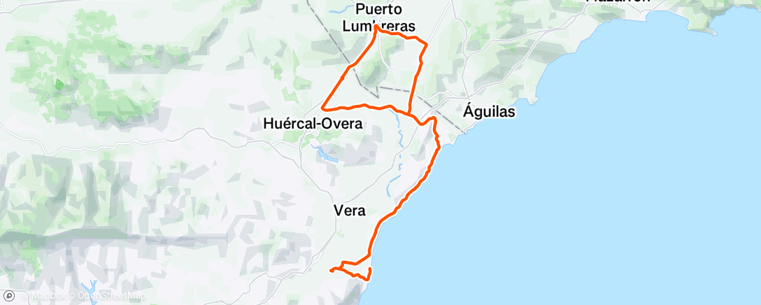 Map of the activity, Bicicleta por la mañana