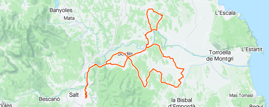 Mappa dell'attività Cycling