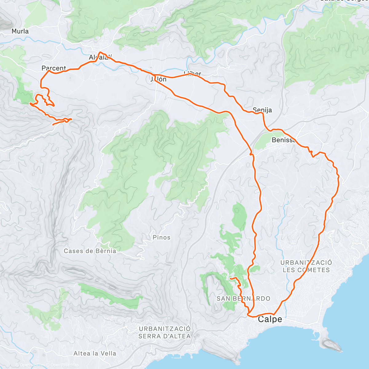 Map of the activity, SCCC CALPE Day 6