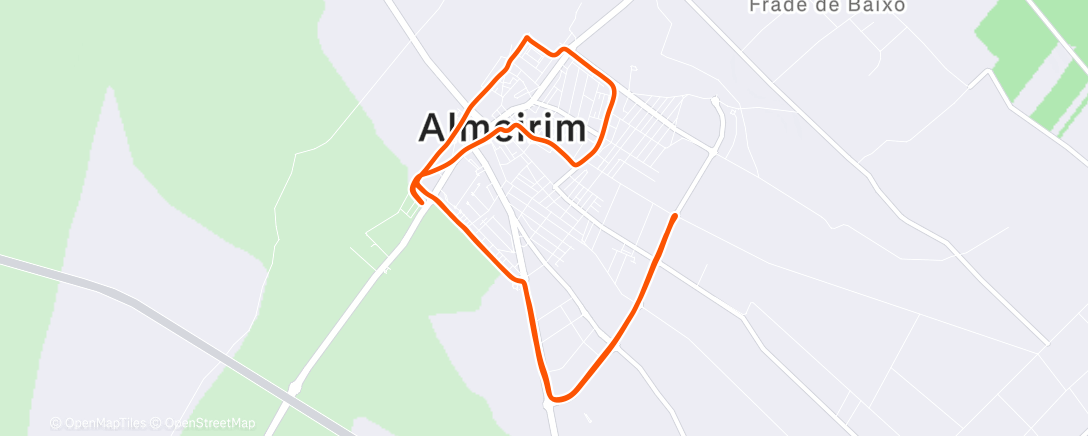 Map of the activity, Morning Run