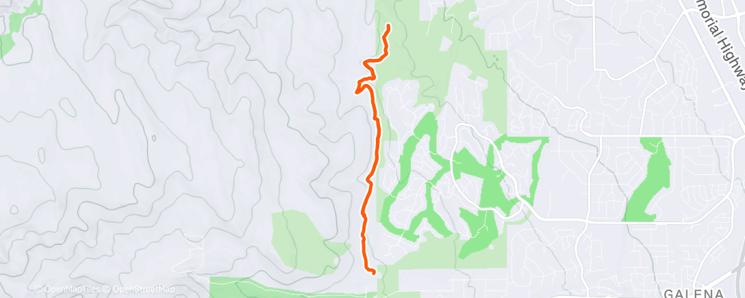 Map of the activity, Lunch Trail Run