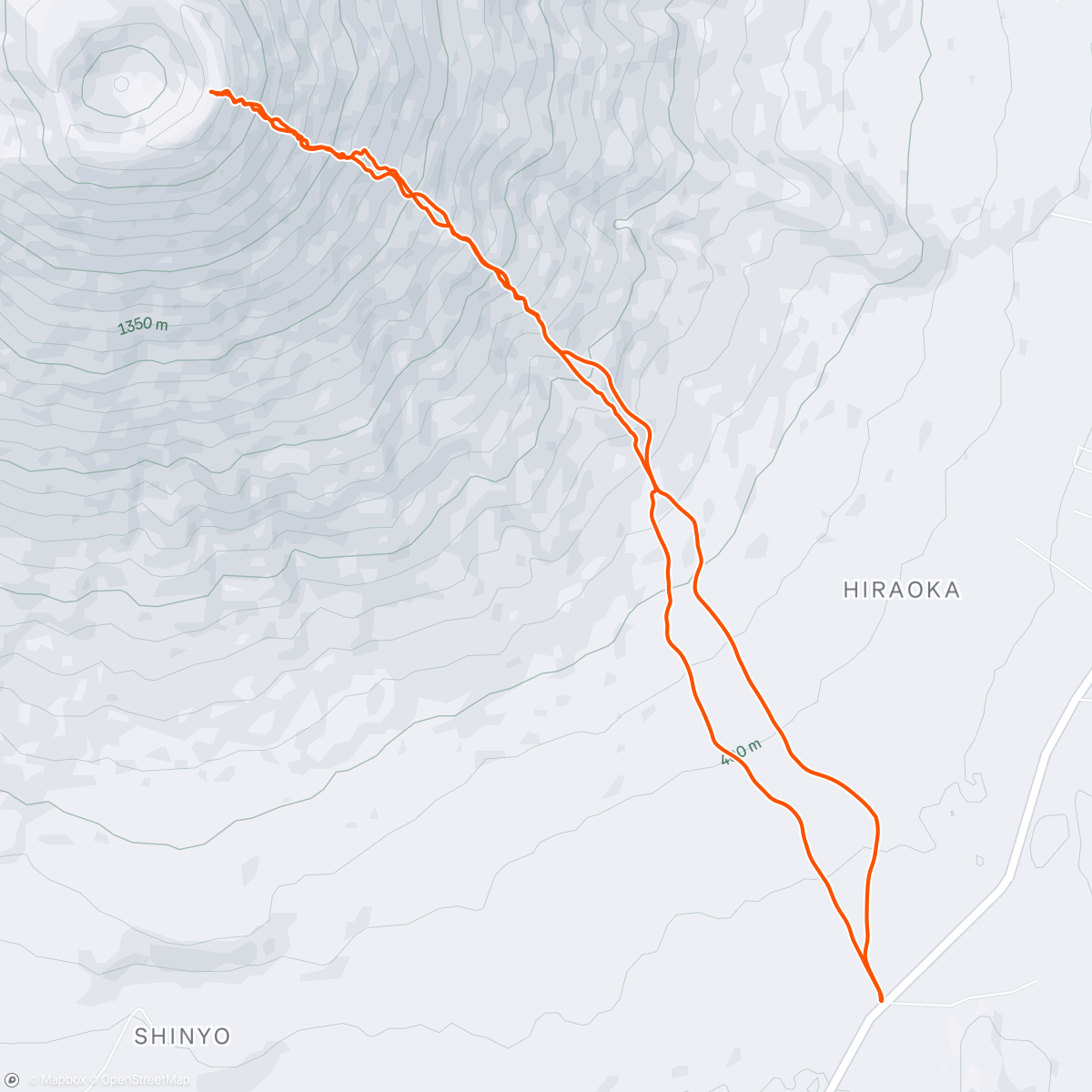 Map of the activity, 羊蹄山