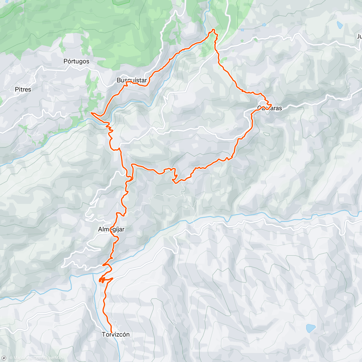 Map of the activity, 3x30 mins Race Pace. Full kit list