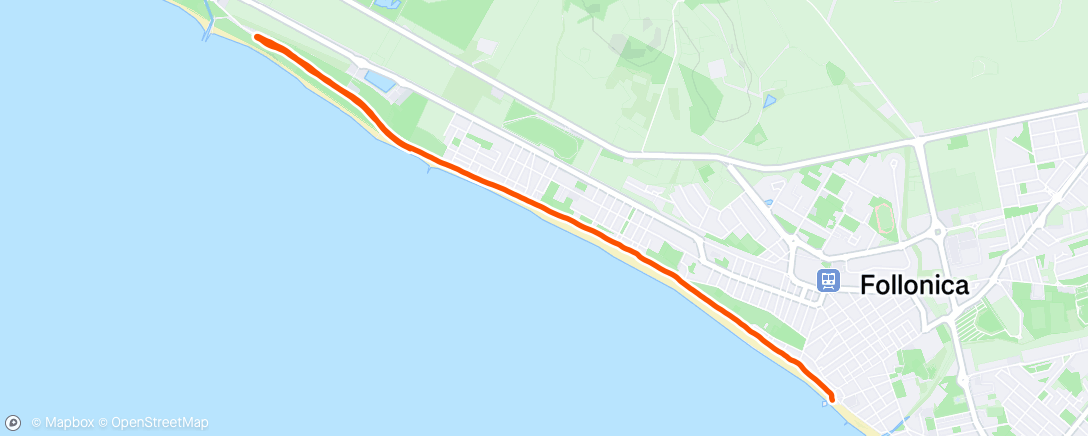 Map of the activity, Corsa mattutina
