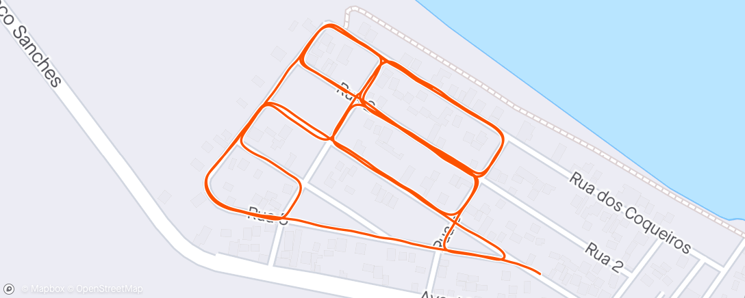 Map of the activity, 93/365 - fartlek = 1' forte X 1' fraco