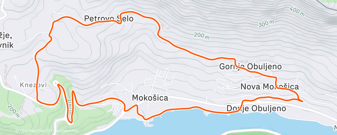 Map of the activity, Morning Run