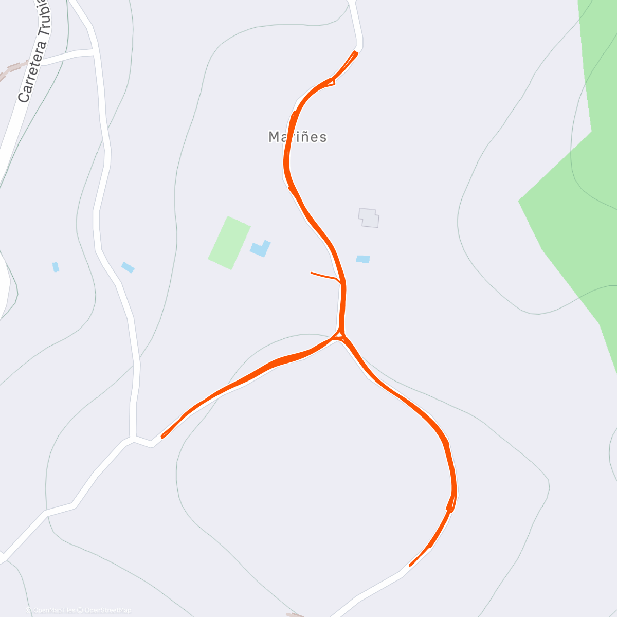 Карта физической активности (De verzameling van wegen zonder loslopende honden, geen 80 wegen en geen 10% was beperkt)