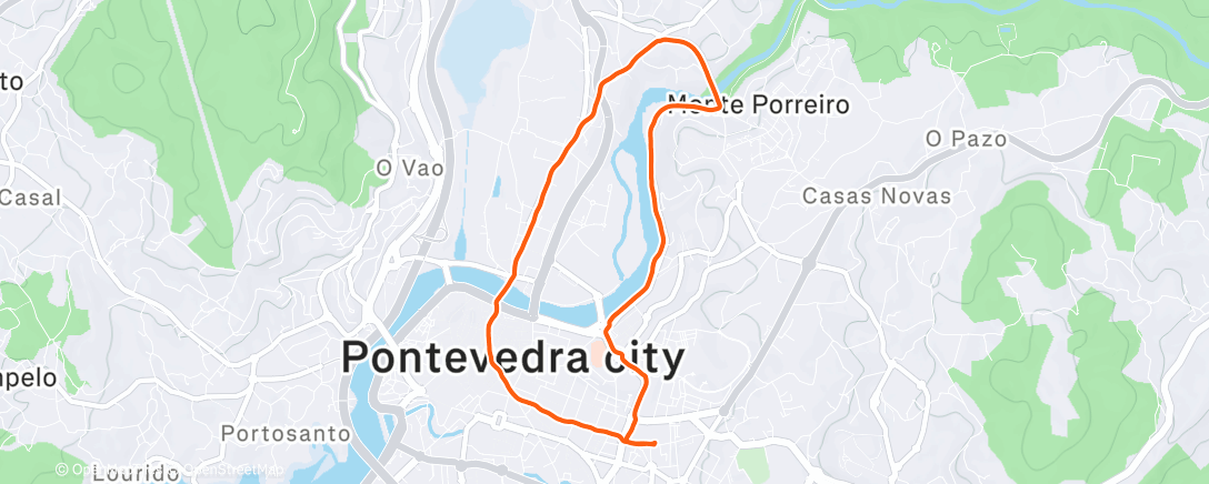 Map of the activity, Carrera de mañana