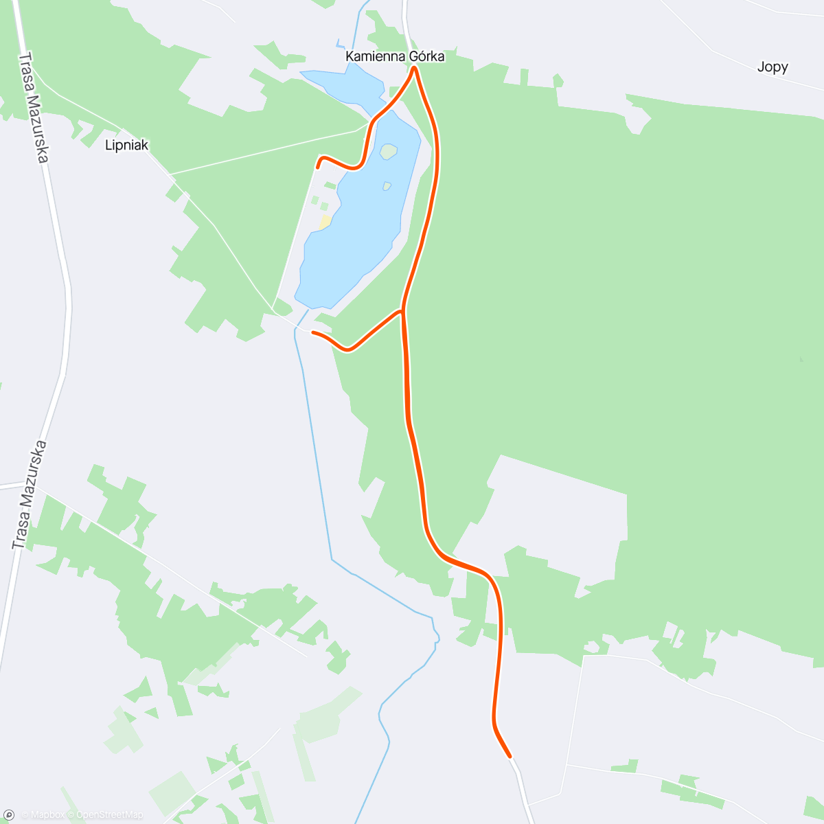 Mapa de la actividad, Tour de Kurpie - TTT (-2km)