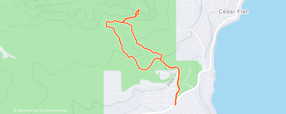 Map of the activity, Morning Trail Run