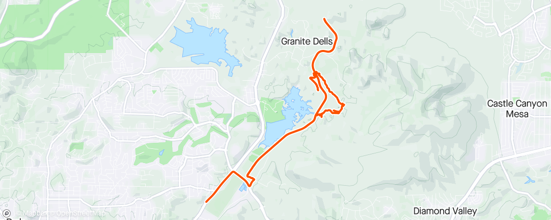 Map of the activity, Boppin' around "The Dells" before Mon$ter's Fat Tire Crit that ended up gettin' cancelled because of weather. The Dells is a super rad spot but don't go there with a bike unless you have someone to show you the ropes (I didn't)