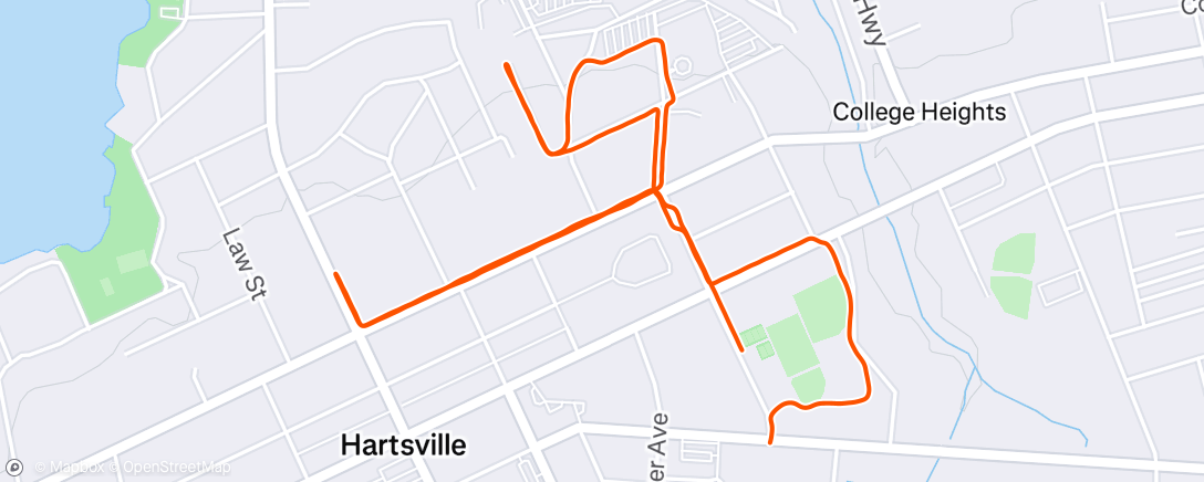 Map of the activity, Lunch Run