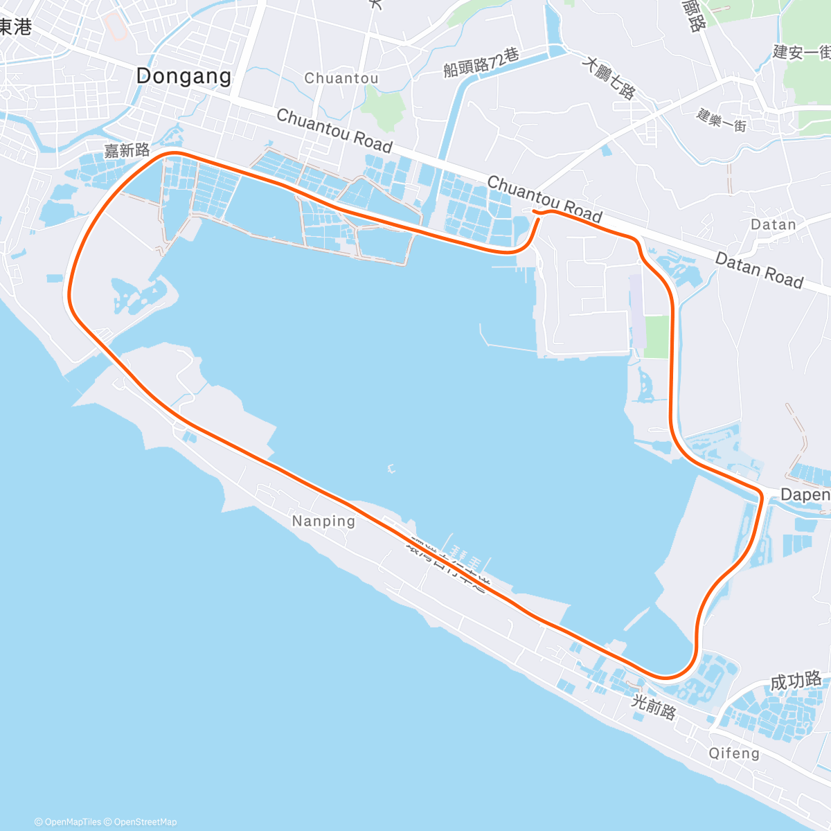 Карта физической активности (ROUVY - Dapeng Bay | Taiwan)