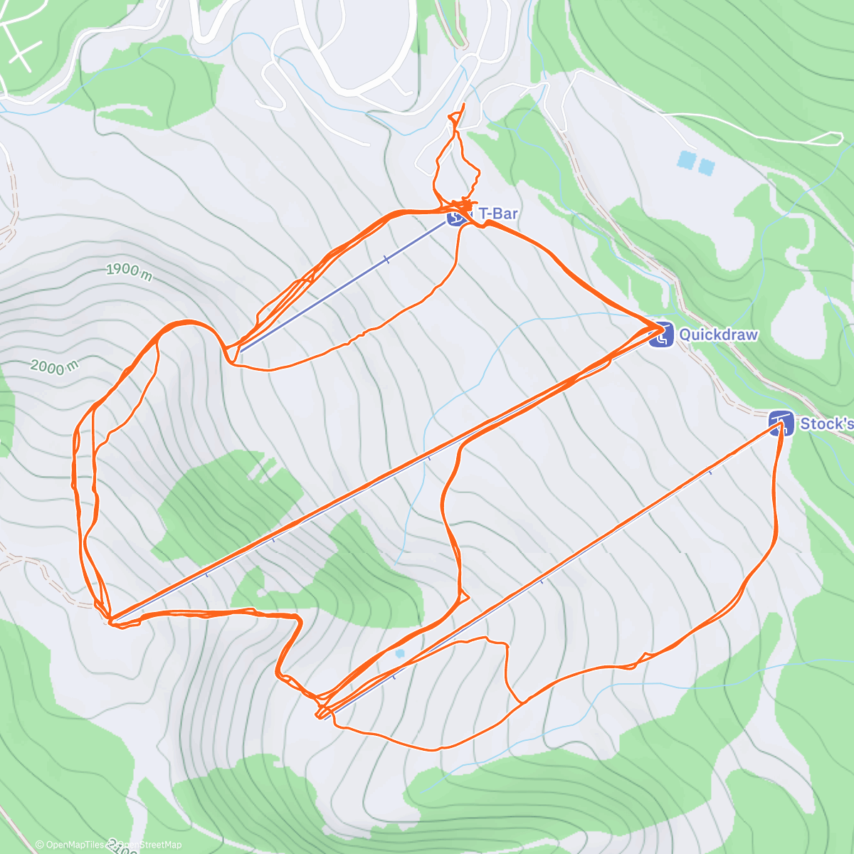 Map of the activity, Apex family ski weekend
