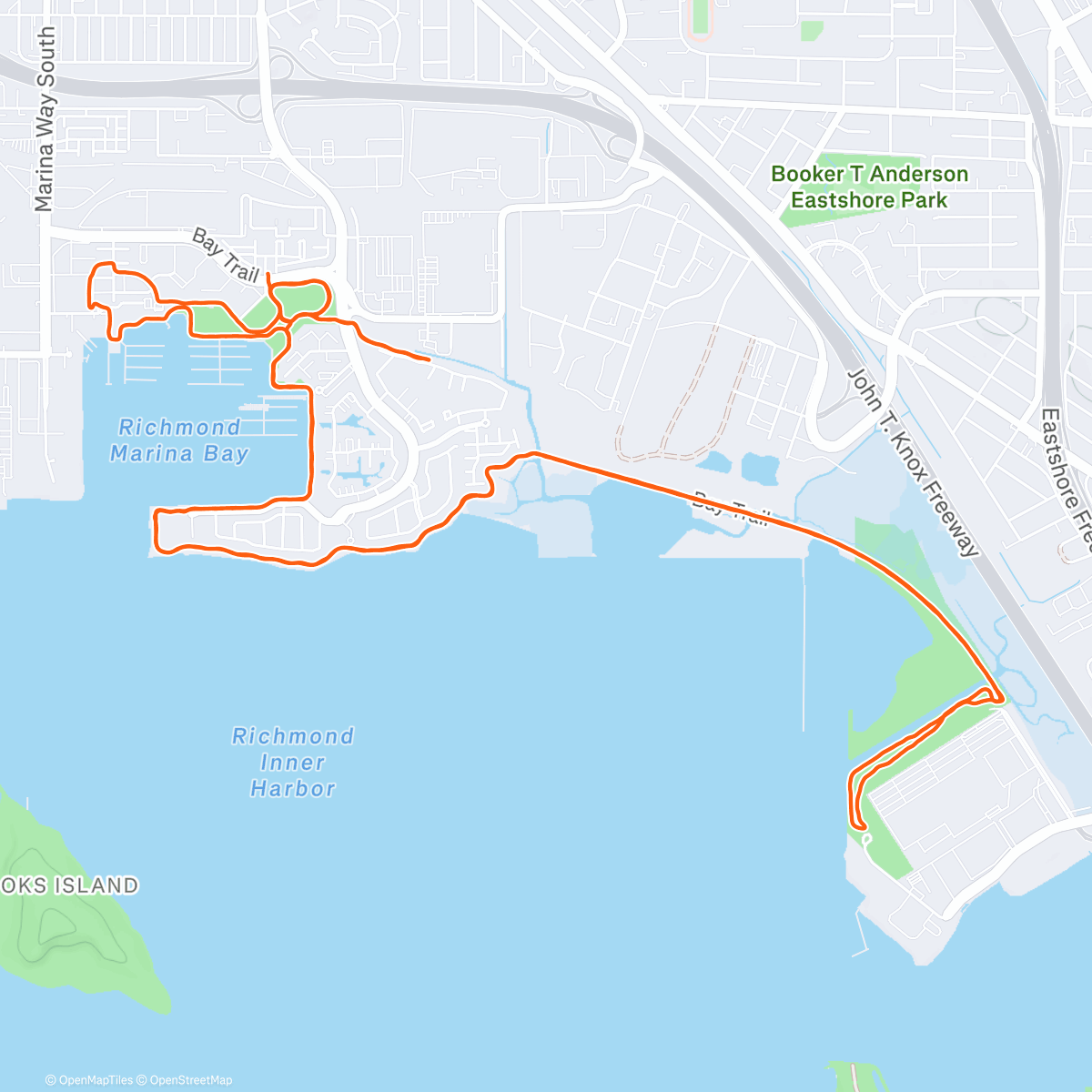 Map of the activity, Tiring out the Dog