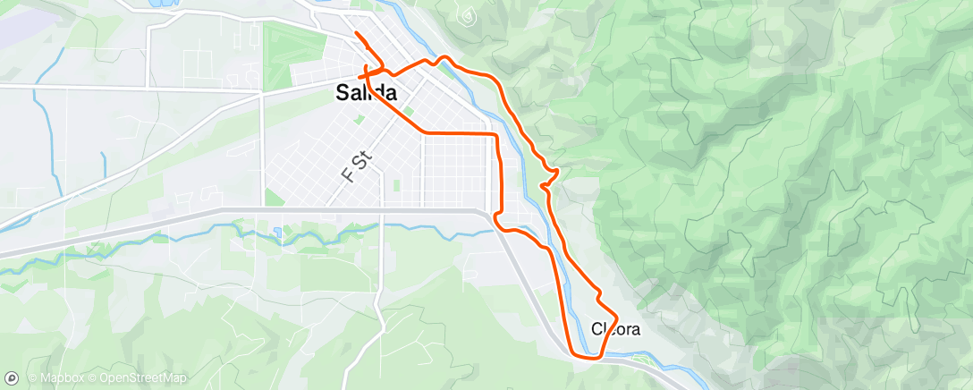 Map of the activity, Morning Trail Run